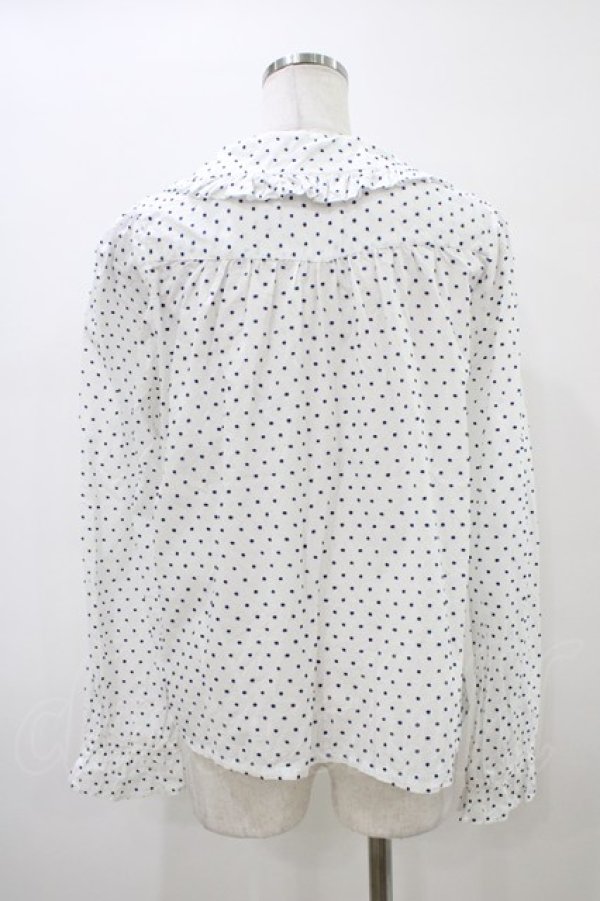 画像2: Nile Perch / ドットフリルブラウス Free オフ/ブルー H-26-03-15-1054-LO-BL-NS-ZH (2)