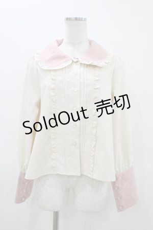 画像: CHIP CLIP / 五月アイ/Cheese Bear/AIピンタックブラウス L アイボリー×ピンク H-26-03-15-1055-PU-BL-YZ-ZH