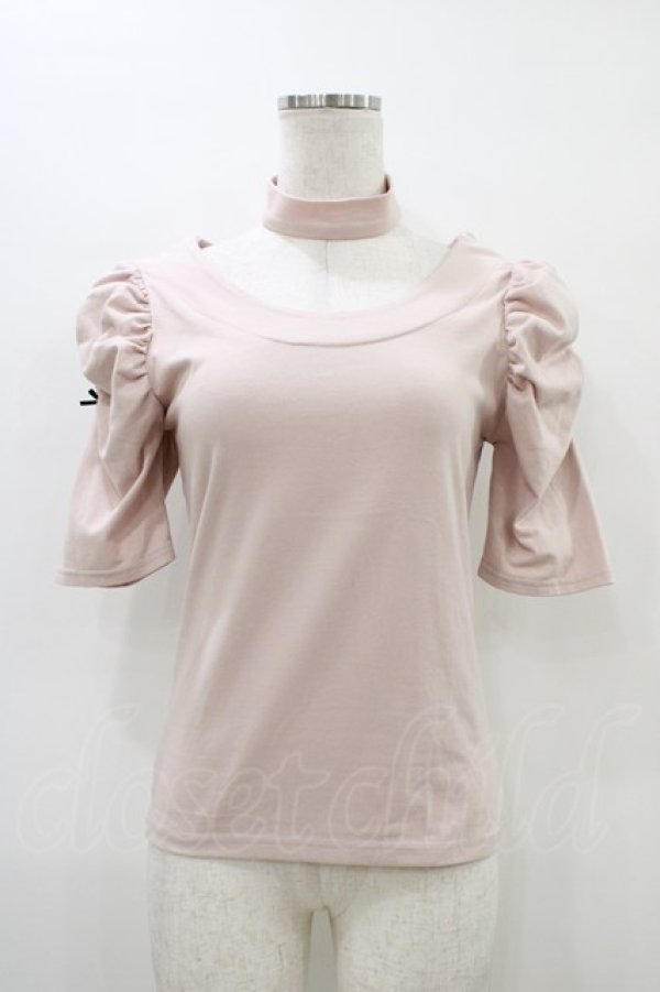 画像1: Ank Rouge / チョーカーネックトップス M ピンク H-26-03-15-1057-CA-TO-NS-ZH (1)