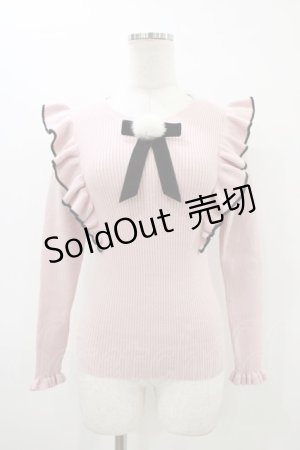 画像: Secret Honey / ポンポンリボンニット Free ピンク H-26-03-15-1058-CA-TO-NS-ZH