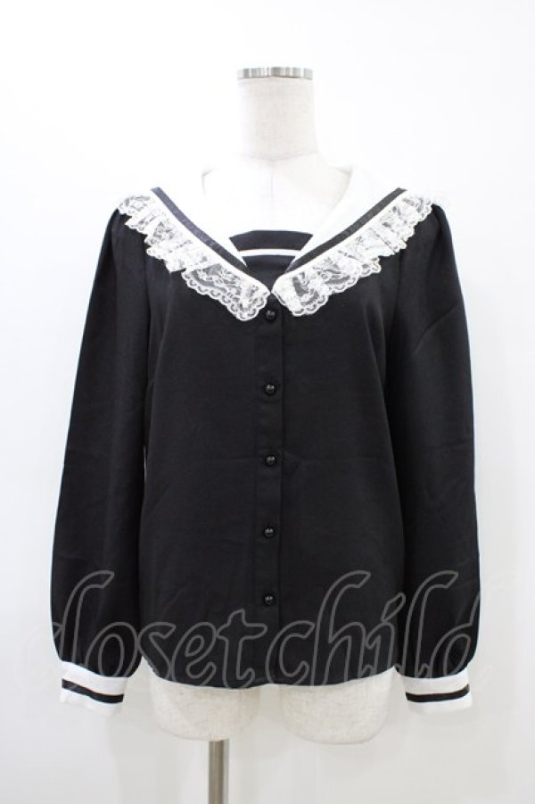 画像1: MA*RS / セーラーブラウス Free ブラック H-26-03-15-1061-EL-BL-NS-ZH (1)