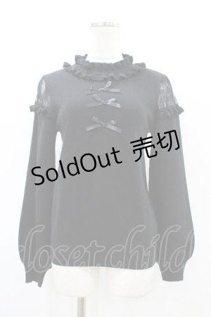 画像: Ank Rouge / リボンニット M ブラック H-26-03-15-1062-CA-TO-NS-ZH