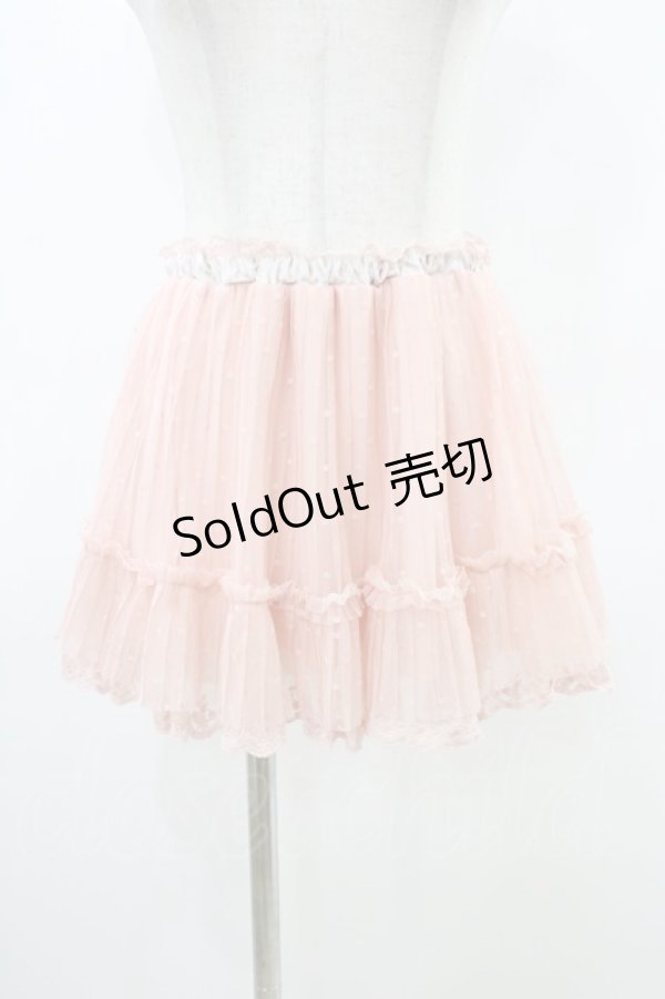 画像1: LIZ LISA / ドットチュールプリーツスカパン Free ピンク H-26-03-15-1008-LO-PA-NS-ZH (1)