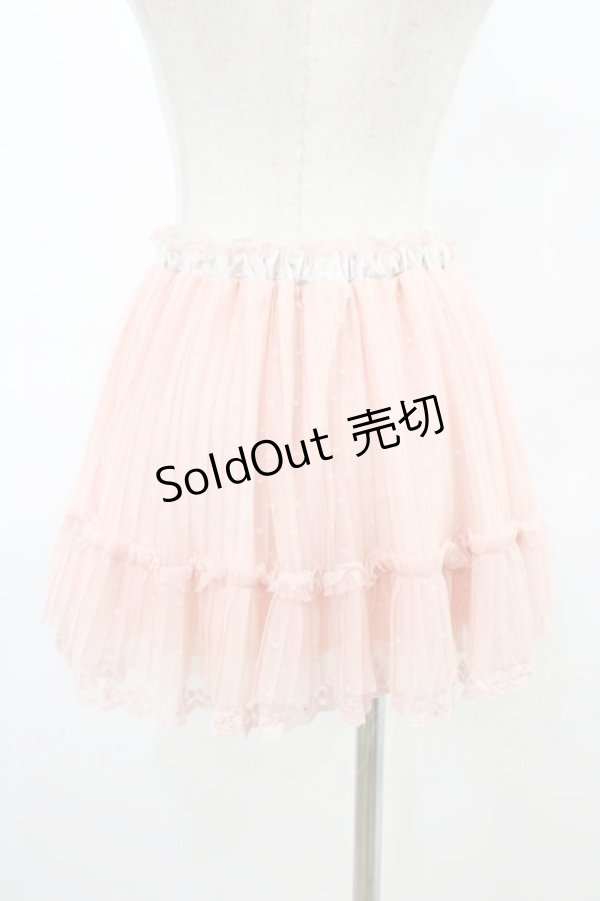 画像2: LIZ LISA / ドットチュールプリーツスカパン Free ピンク H-26-03-15-1008-LO-PA-NS-ZH (2)