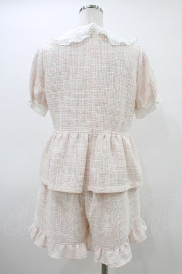 画像2: Ank Rouge / ツイードセットアップ M ピンク H-26-03-15-1009-CA-OP-NS-ZH (2)