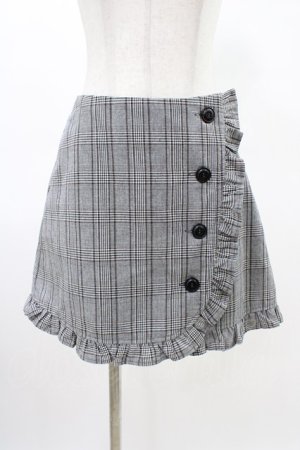 画像: Ank Rouge / チェックフリルパンツ M ブラック H-26-03-15-1002-CA-PA-NS-ZH