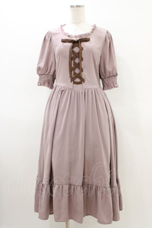 画像: m petit by misako / AMレースアップワンピース M ピンク H-26-03-15-1014-LO-OP-NS-ZH