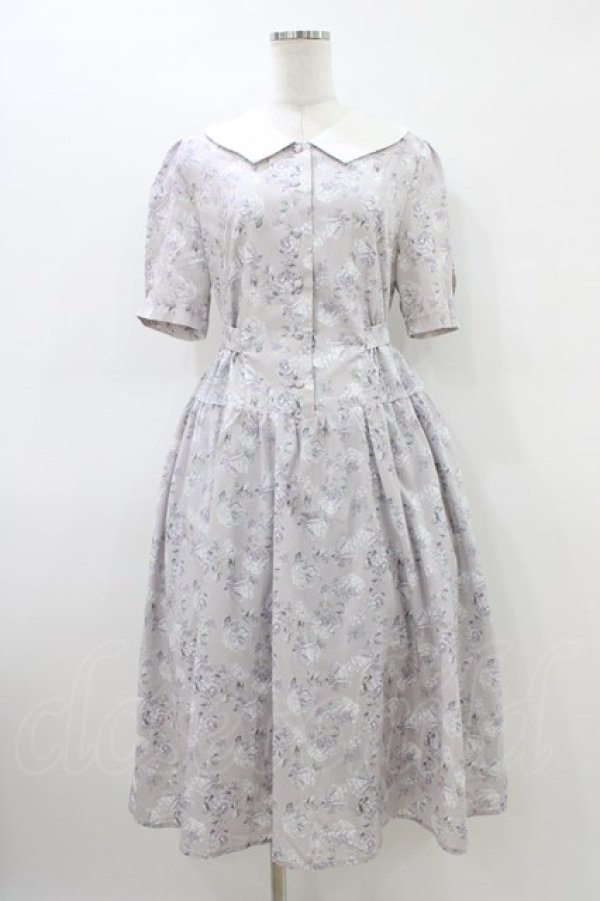 画像1: Fi.n.t / ビッグクレリック衿ローズ柄ワンピース Free LAVENDER H-26-03-15-1017-CA-OP-NS-ZH (1)