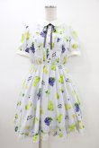 画像1: Honey Cinnamon / フルーツプリントワンピース Free サックス H-26-03-15-1020-LO-OP-NS-ZH (1)