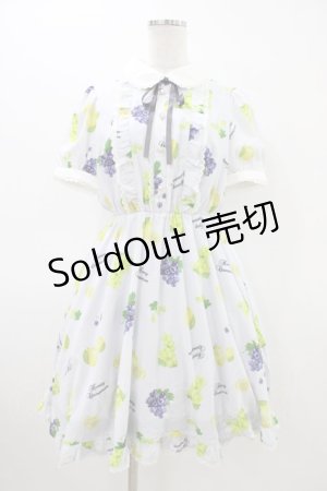 画像: Honey Cinnamon / フルーツプリントワンピース Free サックス H-26-03-15-1020-LO-OP-NS-ZH