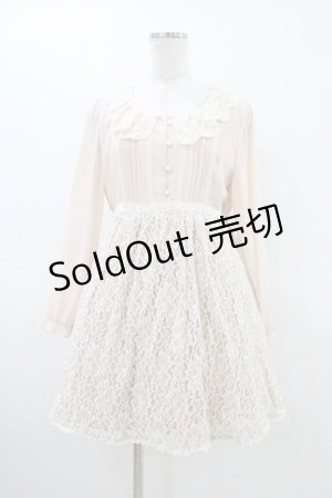 画像: Amavel / レース切替シフォンワンピース Free ピンク H-26-03-15-1021-CA-OP-NS-ZH