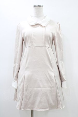 画像: Bubbles / サテン丸襟ワンピース F ベージュ H-26-03-15-1022-CA-OP-YZ-ZH