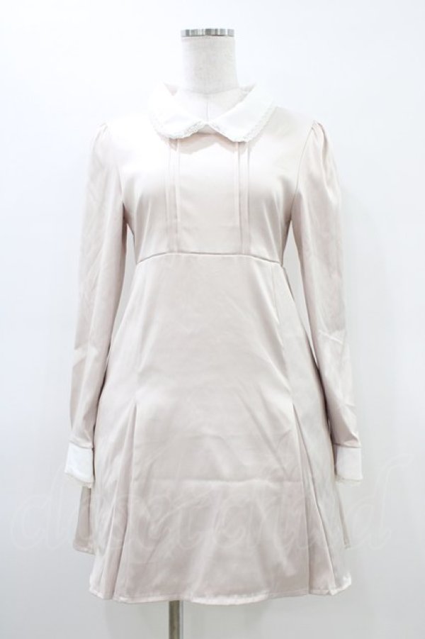 画像1: Bubbles / サテン丸襟ワンピース F ベージュ H-26-03-15-1022-CA-OP-YZ-ZH (1)