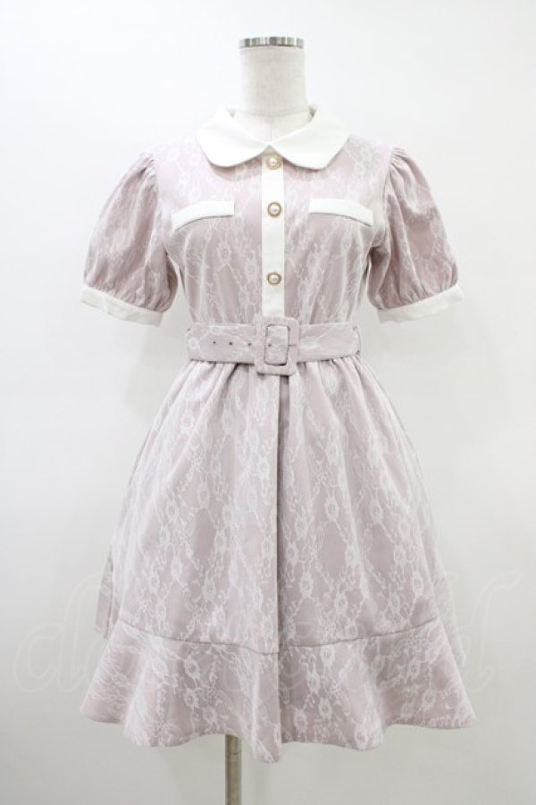 画像1: evelyn / レースフレアワンピース Free ピンク H-26-03-15-1023-LO-OP-NS-ZH (1)