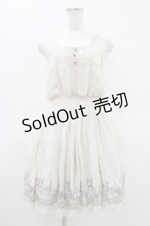 画像: axes femme / メルヘン柄ノースリチュニ M アイボリー H-26-03-15-1027-AX-OP-NS-ZH