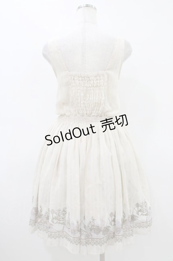 画像2: axes femme / メルヘン柄ノースリチュニ M アイボリー H-26-03-15-1027-AX-OP-NS-ZH (2)