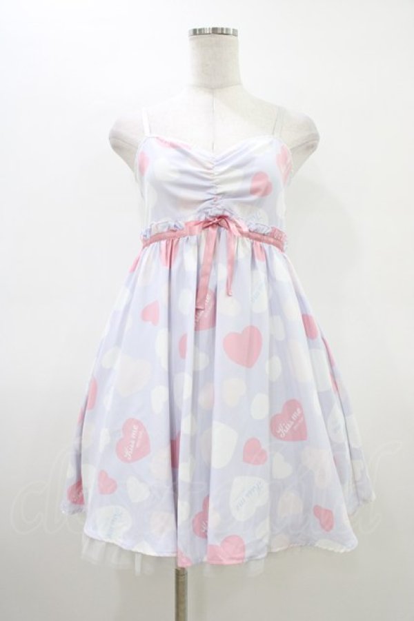画像1: Ank Rouge / パステルハートベビードールワンピース M ラベンダー H-26-03-15-1028-CA-OP-NS-ZH (1)