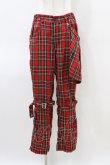 画像1: ACDC RAG / フラップ付タータンチェックパンツ  レッド H-26-03-15-010-PU-PA-KB-ZH (1)