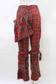 画像2: ACDC RAG / フラップ付タータンチェックパンツ  レッド H-26-03-15-010-PU-PA-KB-ZH (2)