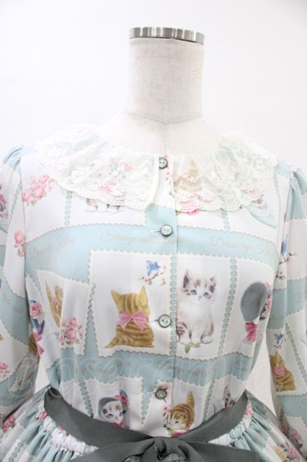 画像4: Emily Temple cute / Kitten Stamp Collectionロングワンピース  ミント H-26-03-15-016-ET-OP-KB-ZH (4)