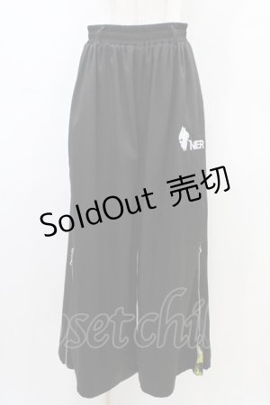 画像: NieR Clothing / 2WAY SIDE ZIP WIDE PANTS  黒 H-26-03-15-003-PU-PA-KB-ZH