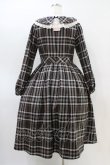 画像2: Melody BasKet / リボンとレースカラーのタータンチェックワンピース M ブラウン H-26-03-15-018-LO-OP-KB-ZH (2)
