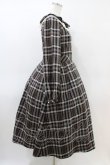 画像3: Melody BasKet / リボンとレースカラーのタータンチェックワンピース M ブラウン H-26-03-15-018-LO-OP-KB-ZH (3)