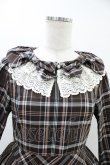 画像4: Melody BasKet / リボンとレースカラーのタータンチェックワンピース M ブラウン H-26-03-15-018-LO-OP-KB-ZH (4)
