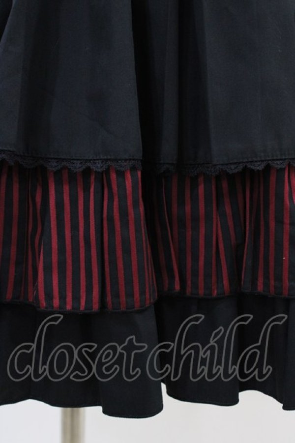 画像5: MIHO MATSUDA / ストライプビスチェ＆スカート  黒×赤 H-26-03-15-021-GO-SK-KB-ZH (5)