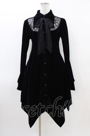 画像: KILL STAR / レース切替ベルベットワンピース M ブラック H-26-03-15-023-SL-OP-KB-ZH