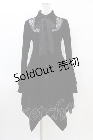 画像: KILL STAR / レース切替ベルベットワンピース M ブラック H-26-03-15-023-SL-OP-KB-ZH