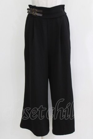 画像: axes femme / ベルトデザインワイドパンツ M ブラック H-26-03-16-028-AX-PA-NS-ZH