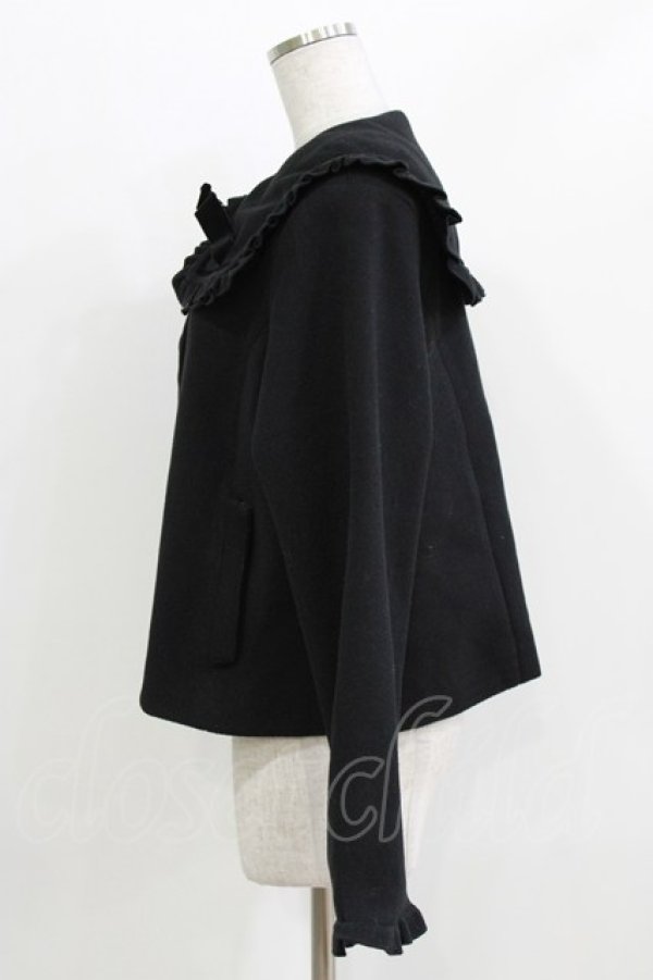 画像2: m petit by misako / AM*セーラーショートコート L ブラック H-26-03-16-030-LO-CO-NS-ZH (2)