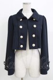 画像1: axes femme POETIQUE / ダブルリボンベルスリーブジャケット M ネイビー H-26-03-16-031-AX-TO-NS-ZH (1)