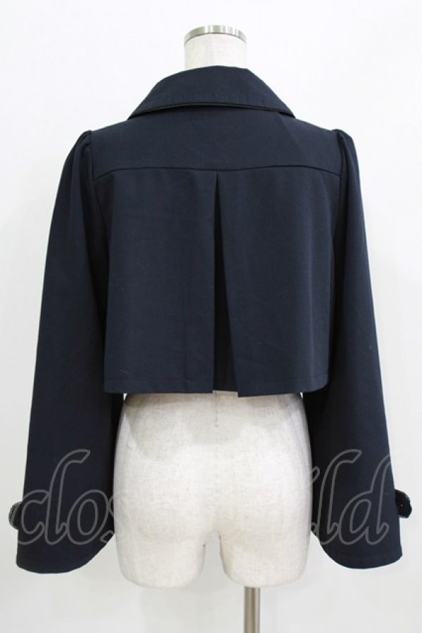 画像3: axes femme POETIQUE / ダブルリボンベルスリーブジャケット M ネイビー H-26-03-16-031-AX-TO-NS-ZH (3)