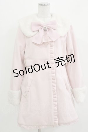 画像: Pal elfy / ファー付きAラインコート Free ピンク H-26-03-16-032-0-CO-NS-ZH
