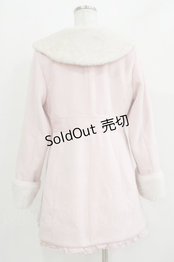 画像3: Pal elfy / ファー付きAラインコート Free ピンク H-26-03-16-032-0-CO-NS-ZH (3)