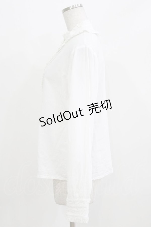 画像2: 幽三巷（海外ロリータブランド） / ドットブラウス XL 白 H-26-03-16-033-PU-BL-NS-ZH (2)