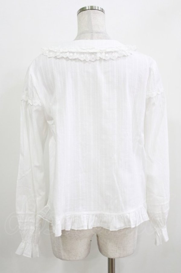 画像3: 幽三巷（海外ロリータブランド） / フリルブラウス L 白 H-26-03-16-035-PU-BL-NS-ZH (3)