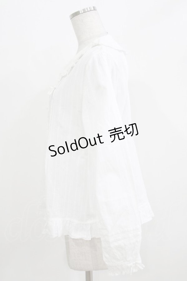 画像2: 幽三巷（海外ロリータブランド） / フリルブラウス XL 白 H-26-03-16-036-PU-BL-NS-ZH (2)