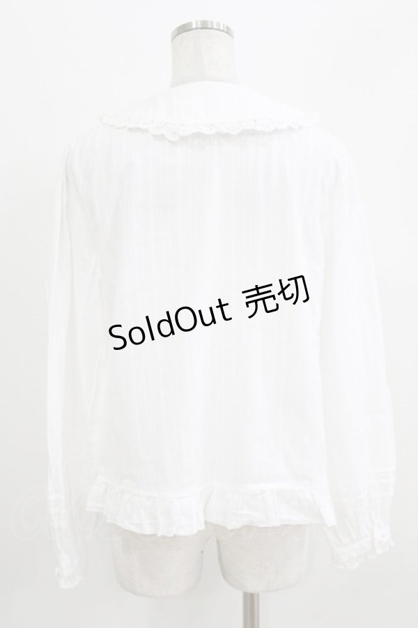 画像3: 幽三巷（海外ロリータブランド） / フリルブラウス XL 白 H-26-03-16-036-PU-BL-NS-ZH (3)