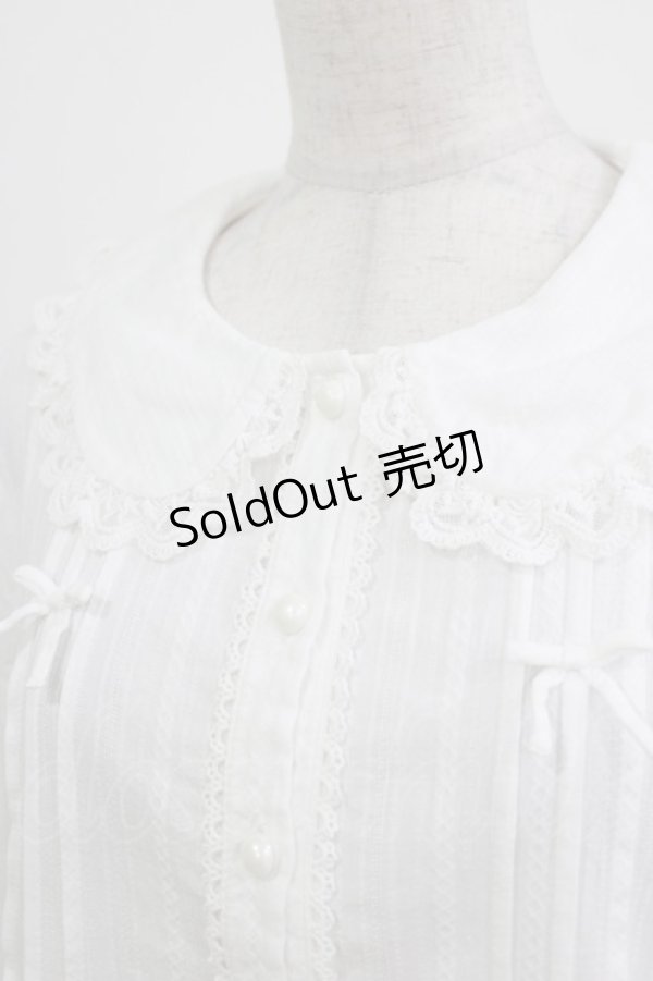 画像4: 幽三巷（海外ロリータブランド） / フリルブラウス XL 白 H-26-03-16-036-PU-BL-NS-ZH (4)