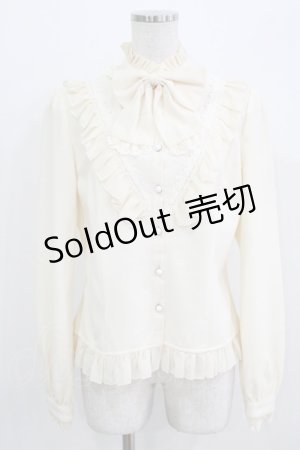 画像: Lolitime（海外ロリータブランド） / 裏フリースフリルブラウス XL 生成り H-26-03-16-037-GO-BL-NS-ZH