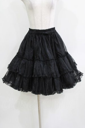 画像: metamorphose / オーガンジーフリルパニエ Free ブラック H-26-03-16-041-ME-SK-NS-ZH
