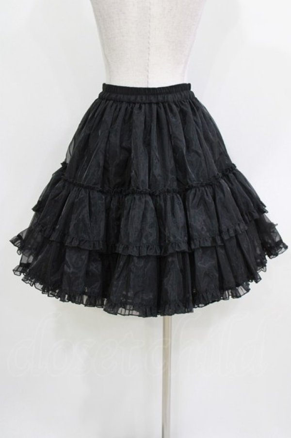 画像3: metamorphose / オーガンジーフリルパニエ Free ブラック H-26-03-16-041-ME-SK-NS-ZH (3)