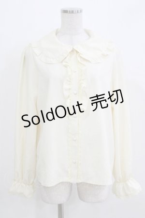 画像: m petit by misako / AM マルエリフリルブラウス L アイボリー H-26-03-16-043-LO-BL-NS-ZH