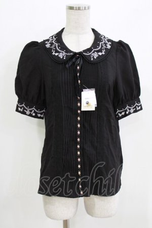 画像: Secret Honey / 薔薇刺繍ブラウス Free ブラック H-26-03-16-044-CA-BL-NS-ZH