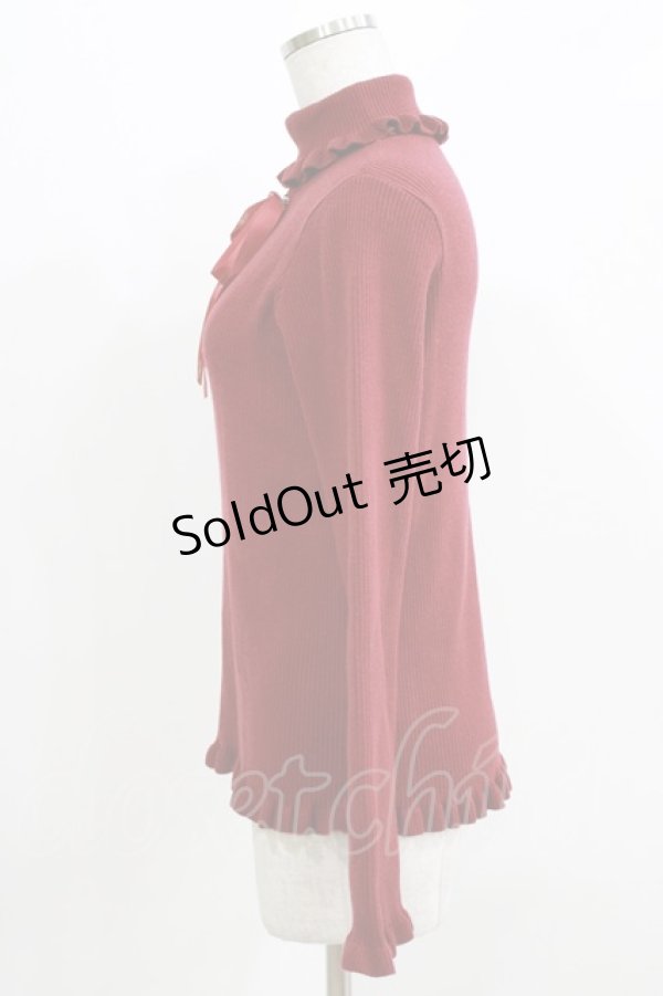 画像2: m petit by misako / サンリオキャラクターズコラボ キティ ニットプルオーバー L レッド H-26-03-16-047-LO-TO-NS-ZH (2)