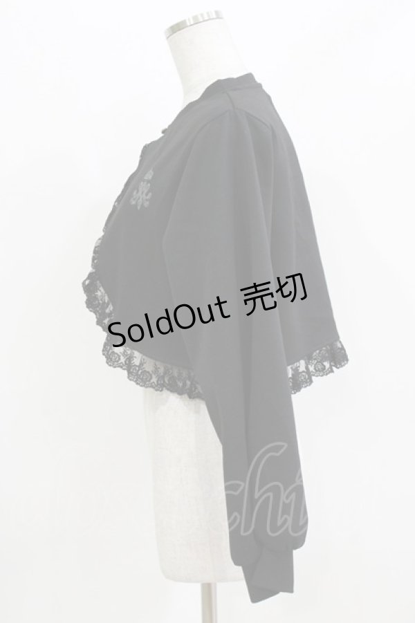 画像2: m petit by misako / AM バラレースニットカーディガン M ブラック H-26-03-16-050-LO-TO-NS-ZH (2)