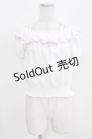 画像: Secret Honey / 蝶刺繍トップス Free 白 H-26-03-16-051-CA-TO-NS-ZH